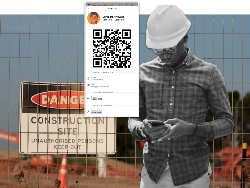 QR Code Scanner Construction Site Security