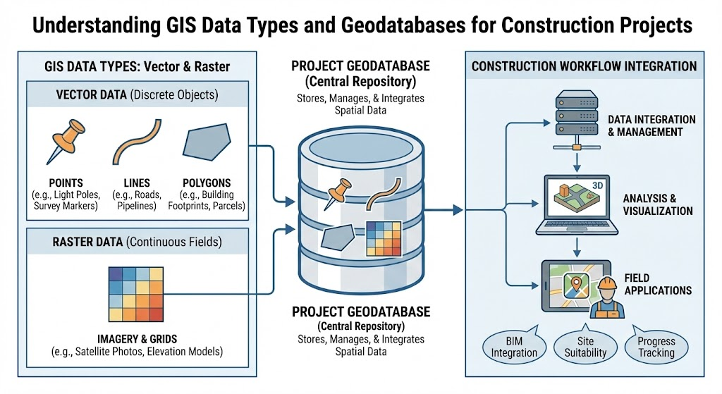 Understanding GIS Data Types and Geodatabases for Construction Projects